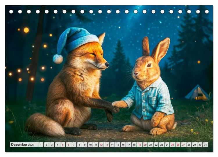 Produktbild: Tierische Redewendungen - Ein Kalender voller Spr&uuml;che und Sprachbilder (Tischkalender 2026 DIN A5 quer), CALVENDO Monatskalender