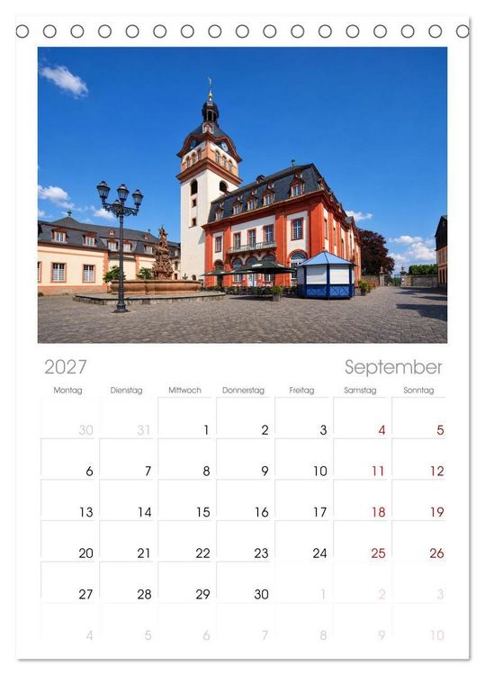 Produktbild: Tischplaner 2027 - Glanzvolles Weilburg (A5 Tischkalender zum Aufstellen) CALVENDO