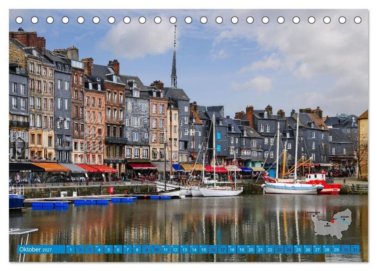 Produktbild: Die K&uuml;sten der Normandie vom Mont Saint-Michel bis &Eacute;tretat (Tischkalender 2027 DIN A5 quer), CALVENDO Monatskalender