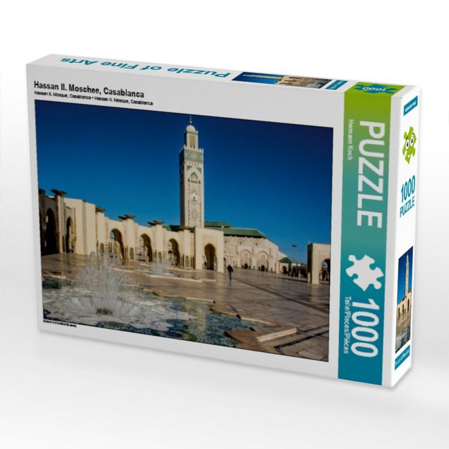 Produktbild: CALVENDO Puzzle Hassan II. Moschee, Casablanca | 1000 Teile Lege-Gr&ouml;&szlig;e 64x48cm Foto-Puzzle f&uuml;r gl&uuml;ckliche Stunden