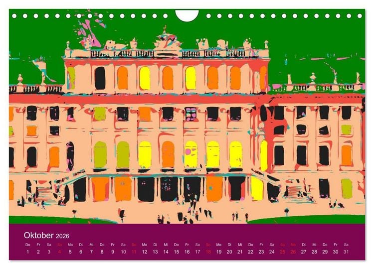 Produktbild: WIEN popartig (Wandkalender 2026 DIN A4 quer), CALVENDO Monatskalender