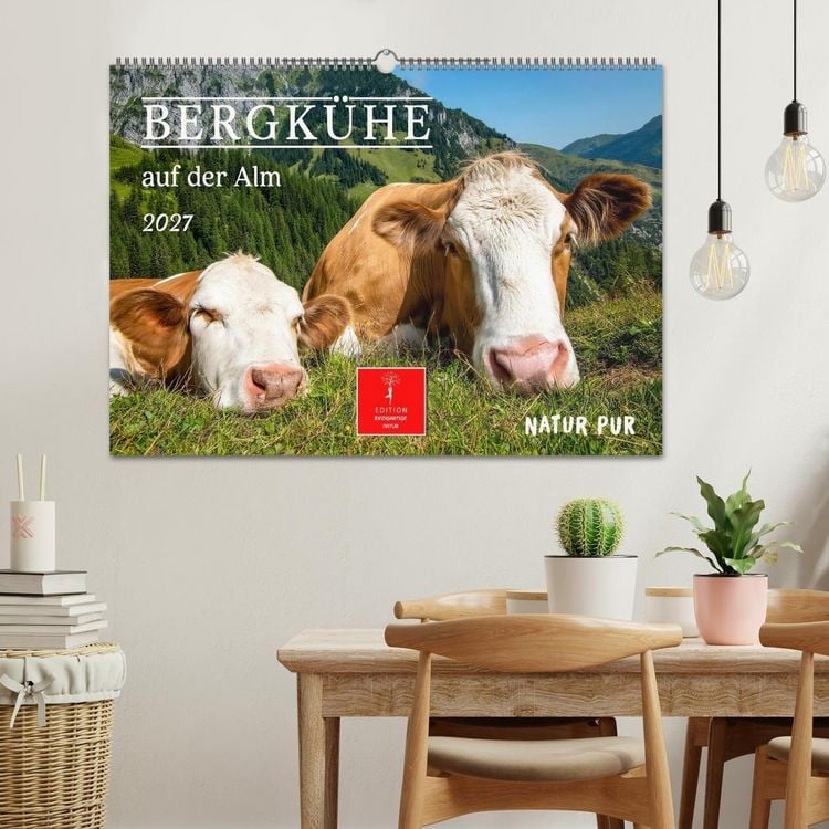 Produktbild: Bergk&uuml;he auf der Alm - Natur pur (Wandkalender 2027 DIN A2 quer), CALVENDO Monatskalender