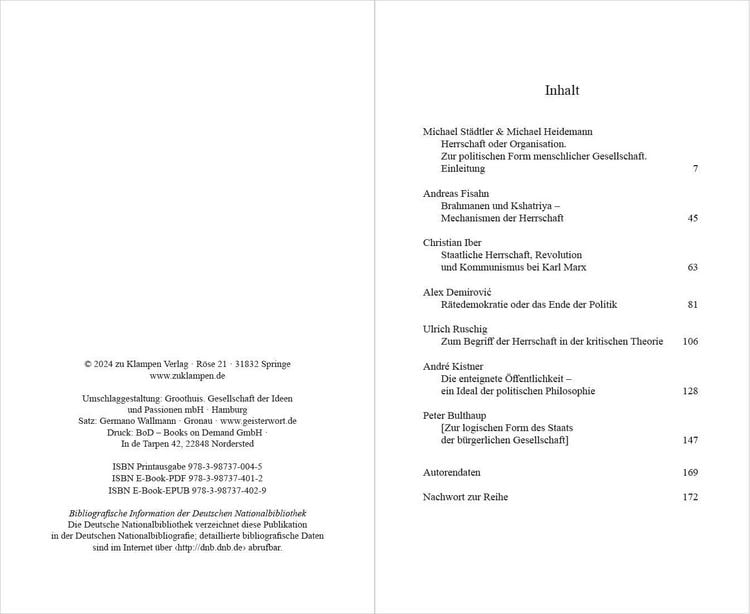 Herrschaft oder Organisation