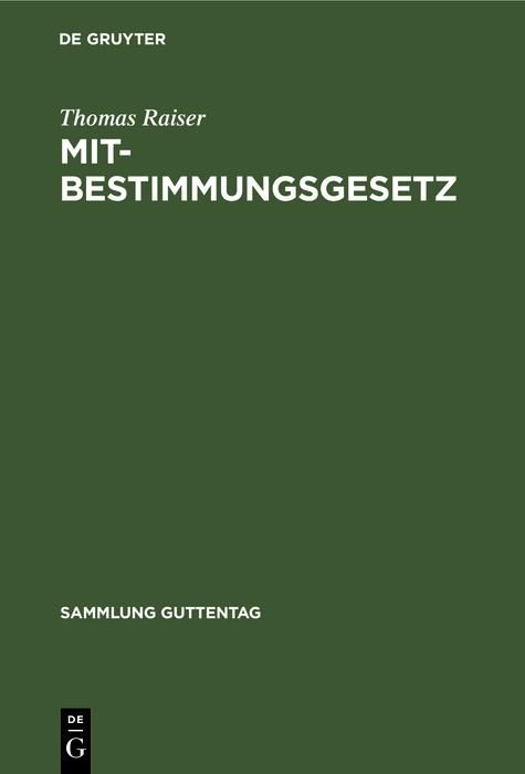 Produktbild: Mitbestimmungsgesetz