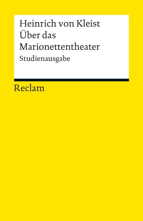 Bild vom Artikel Über das Marionettentheater. Studienausgabe vom Autor Heinrich Kleist
