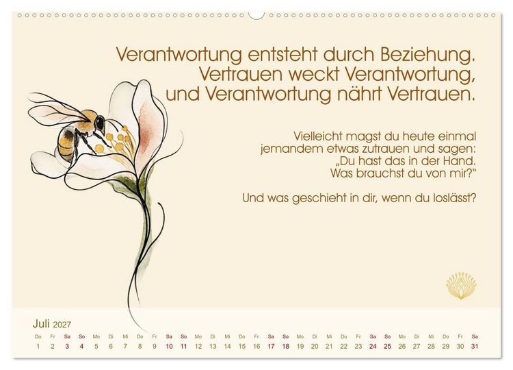 Produktbild: Arbeit ist Beziehung (Wandkalender 2027 DIN A2 quer), CALVENDO Monatskalender