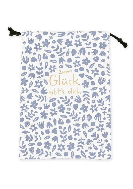 Produktbild: Stoff-Geschenkbeutel Zum Gl&uuml;ck gibt&acute;s dich