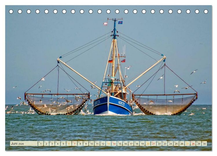 Produktbild: Maritime Augenblicke - Fischkutter (Tischkalender 2026 DIN A5 quer), CALVENDO Monatskalender