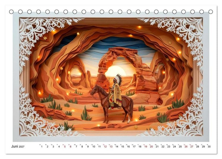 Produktbild: Wild West Dioramas (Tischkalender 2027 DIN A5 quer), CALVENDO Monatskalender