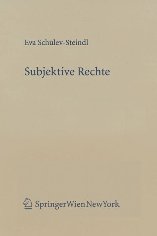 Produktbild: Subjektive Rechte
