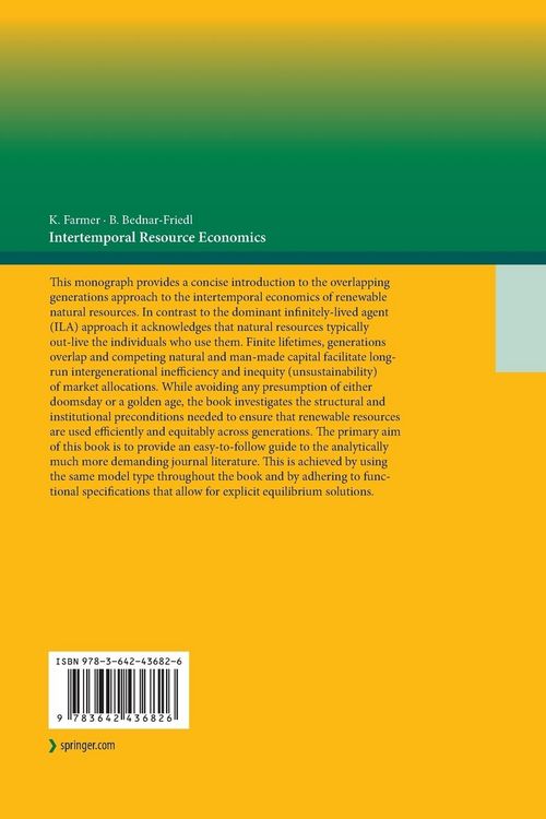 Produktbild: Intertemporal Resource Economics