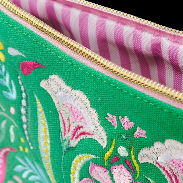 Produktbild: Fiesta del Sol Accessoirestasche bestickt, 18 x 24 cm, gr&uuml;n