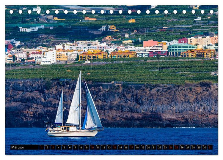 Produktbild: La Palma - Landschaften und Meer (Tischkalender 2026 DIN A5 quer), CALVENDO Monatskalender
