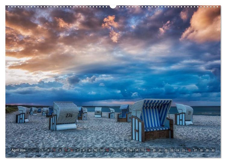 Produktbild: Stimmungsvolle Ostseek&uuml;ste 2026 (hochwertiger Premium Wandkalender 2026 DIN A2 quer), Kunstdruck in Hochglanz