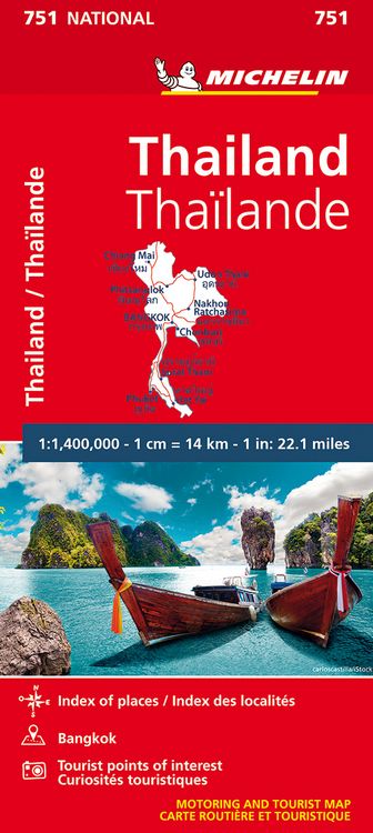 Produktbild: Thailand - Michelin National Map 751 1:1 400 000