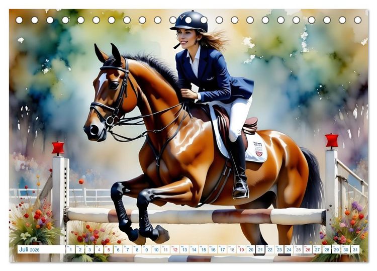 Produktbild: K&ouml;niginnen der Reitkunst (Tischkalender 2026 DIN A5 quer), CALVENDO Monatskalender