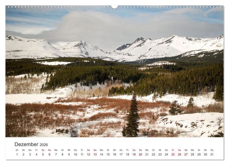 Produktbild: Glacier Nationalpark - Eine Reise in den bezaubernden Nationalpark. (hochwertiger Premium Wandkalender 2026 DIN A2 quer), Kunstdruck in Hochglanz