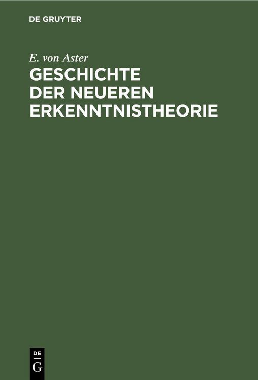 Produktbild: Geschichte der Neueren Erkenntnistheorie