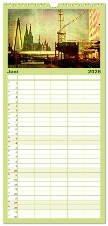 Produktbild: Familienplaner 2026 - K&ouml;ln mit 5 Spalten (Wandkalender, 21 x 45 cm) CALVENDO