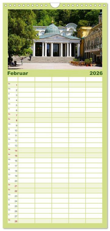 Produktbild: Familienplaner 2026 - Kurort Marienbad mit 5 Spalten (Wandkalender, 21 x 45 cm) CALVENDO