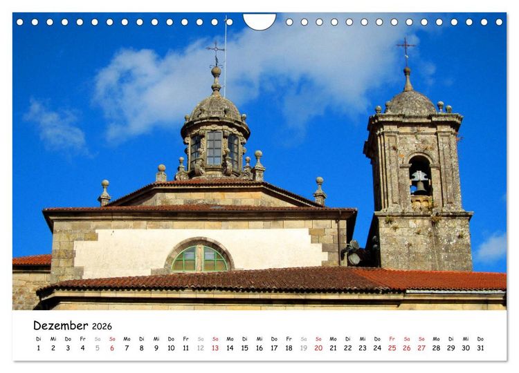 Produktbild: Jakobsweg - Camino Primitivo (Wandkalender 2026 DIN A4 quer), CALVENDO Monatskalender