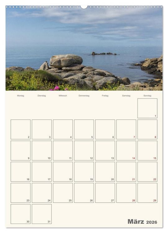 Produktbild: Sommertage in der Bretagne (Wandkalender 2026 DIN A2 hoch), CALVENDO Monatskalender