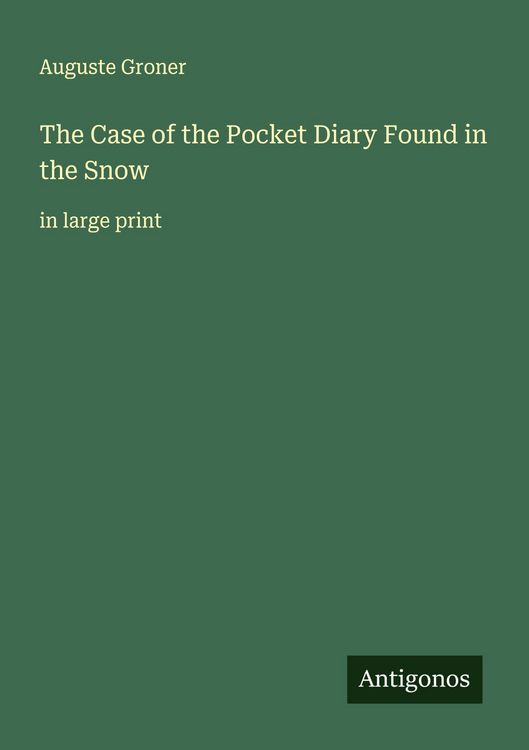 Produktbild: The Case of the Pocket Diary Found in the Snow