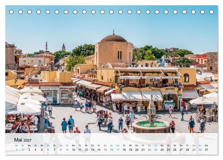 Produktbild: Rhodos - Die Highlights der Insel (Tischkalender 2027 DIN A5 quer), CALVENDO Monatskalender