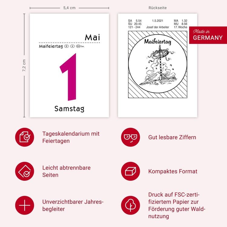 Produktbild: Tagesabrei&szlig;kalender klein 2027
