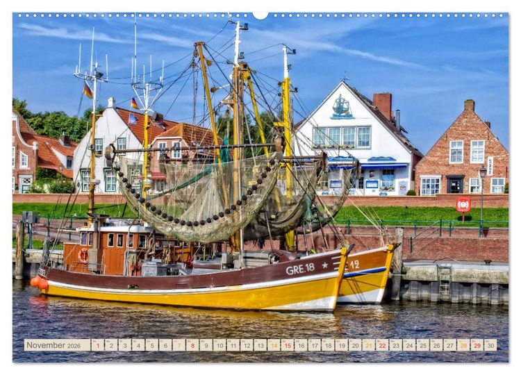 Produktbild: Reise an die Nordsee - Greetsiel (Wandkalender 2026 DIN A2 quer), CALVENDO Monatskalender