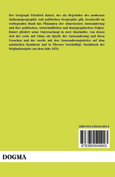 Produktbild: Die chinesische Auswanderung