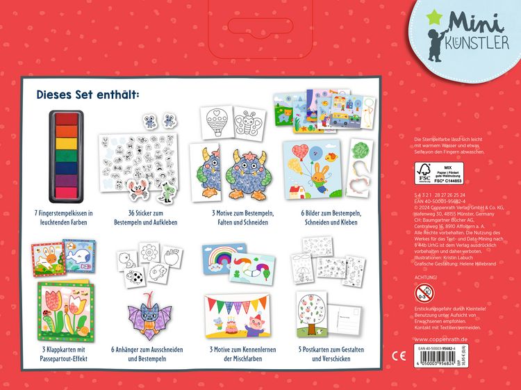 Produktbild: Mein gr. Bastelset: Fingerstempeln (Mini-K&uuml;nstler)