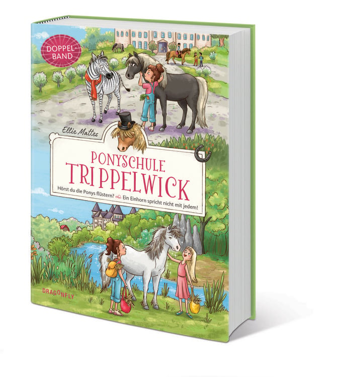 Produktbild: Ponyschule Trippelwick Doppelband (Enth&auml;lt die B&auml;nde 1: H&ouml;rst du die Ponys fl&uuml;stern? / 2: Ein Einhorn spricht nicht mit jedem)
