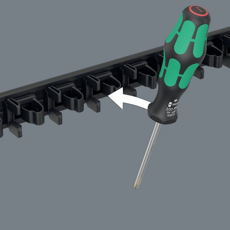 Produktbild: Wera 05136414001 9611 Magnetleiste f&uuml;r bis zu 9 Kraftform Schraubendreher, unbest&uuml;ckt (L x B) 400 mm x 30 mm 1 St.