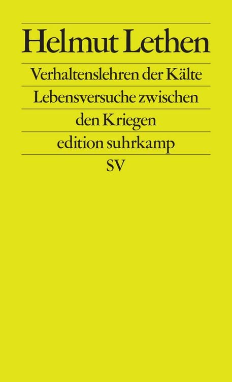 Produktbild: Verhaltenslehren der Kälte