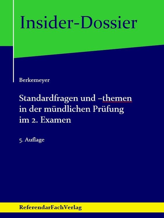 Produktbild: Standardfragen und -themen in der m&uuml;ndlichen Pr&uuml;fung im 2. Examen