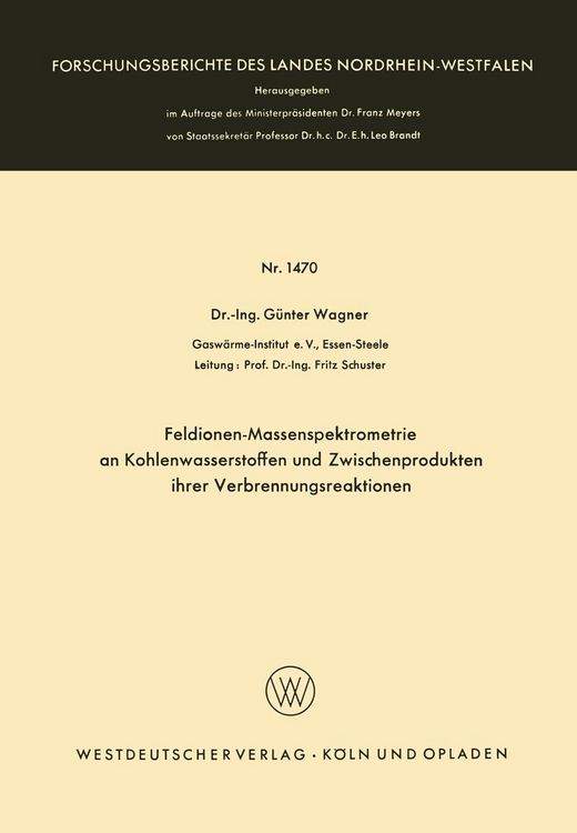 Produktbild: Feldionen-Massenspektrometrie an Kohlenwasserstoffen und Zwischenprodukten ihrer Verbrennungsreaktionen