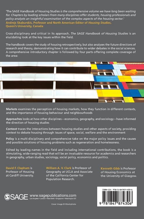 Produktbild: The SAGE Handbook of Housing Studies