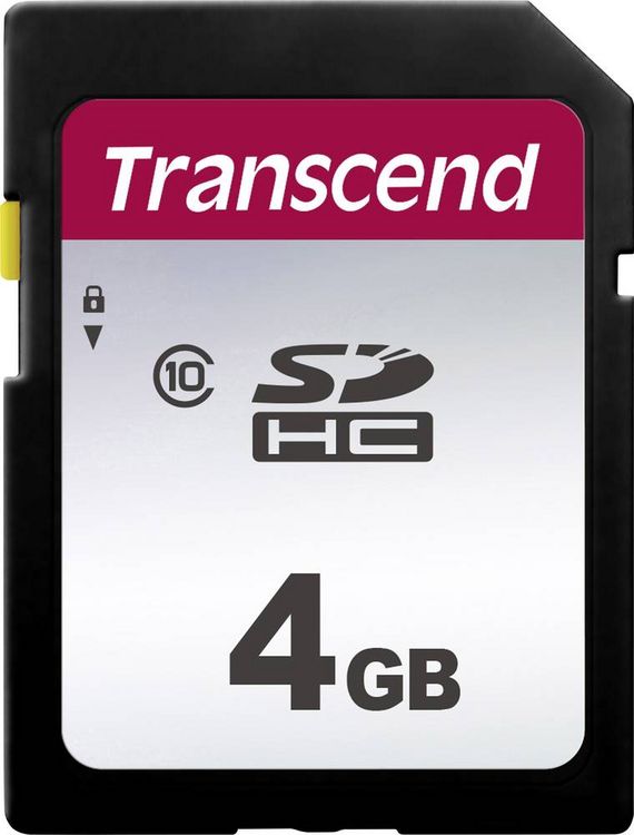 Produktbild: Transcend Premium 300S SDHC-Karte 4 GB Class 10, UHS-I, UHS-Class 1