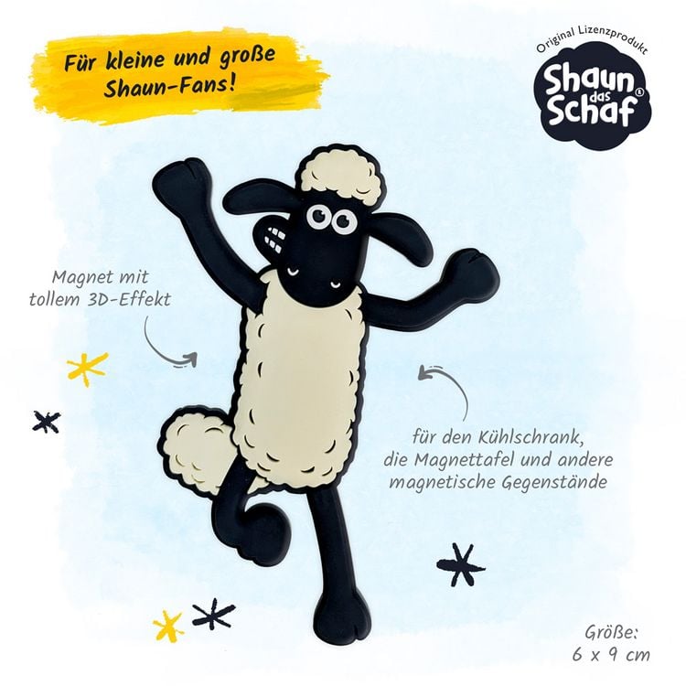 Produktbild: Tr&ouml;tsch Shaun das Schaf 3D-Magnet stehend
