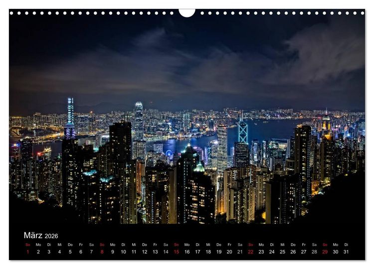 Produktbild: N&auml;chtliche St&auml;dte (Wandkalender 2026 DIN A3 quer), CALVENDO Monatskalender