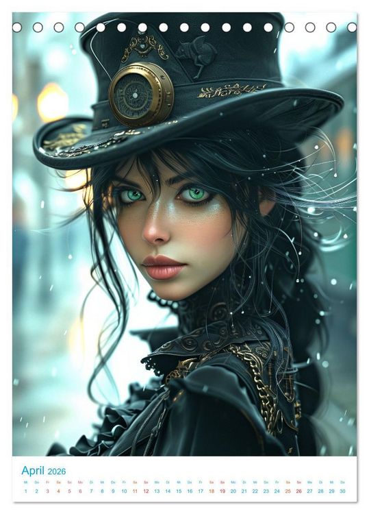 Produktbild: Steampunk Helden (Tischkalender 2026 DIN A5 hoch), CALVENDO Monatskalender