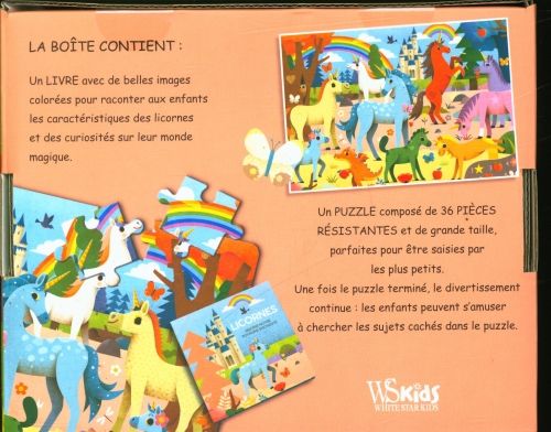 Produktbild: Licornes : livre et puzzle cherche et trouve
