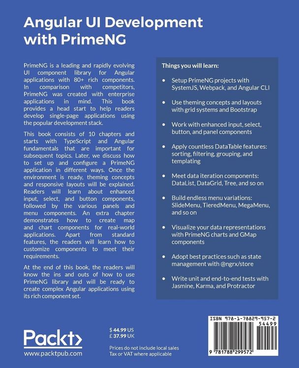 Produktbild: Angular UI Development with PrimeNG