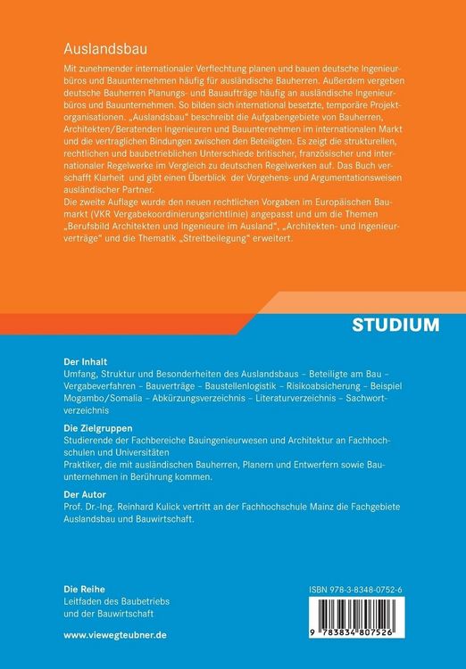 Produktbild: Auslandsbau