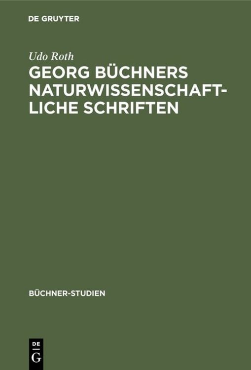 Produktbild: Georg B&uuml;chners naturwissenschaftliche Schriften
