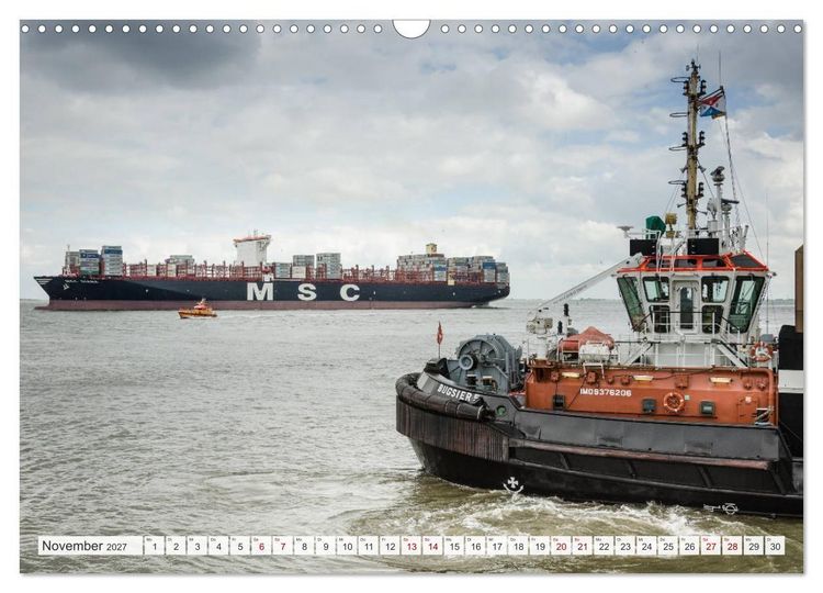 Produktbild: JadeWeserPort Wilhelmshaven &ndash; Maritime Perspektiven am Containerhafen (Wandkalender 2027 DIN A3 quer), CALVENDO Monatskalender