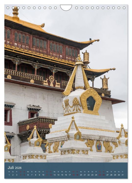Produktbild: Mongolei - Mensch, Natur und Religion im Einklang (Wandkalender 2026 DIN A4 hoch), CALVENDO Monatskalender