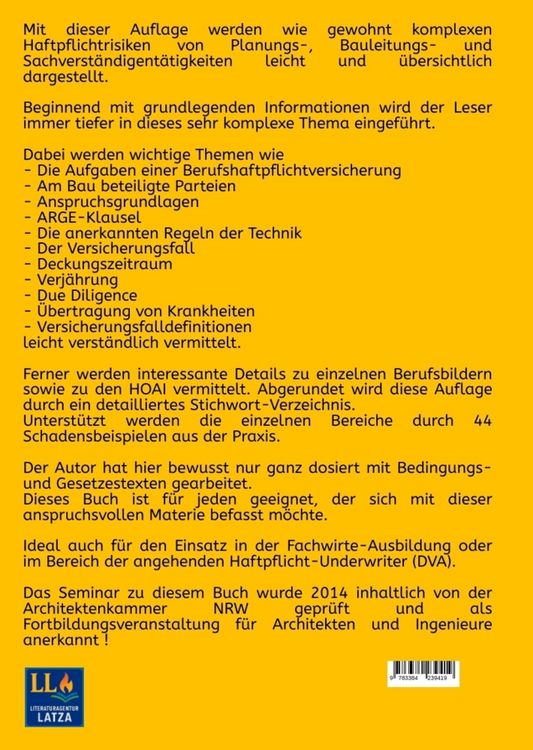 Produktbild: 1x1 der Architektenhaftpflicht