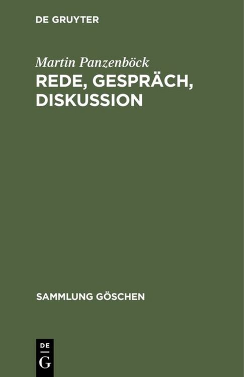 Produktbild: Rede, Gespr&auml;ch, Diskussion